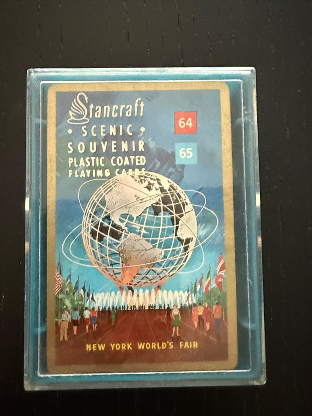 Vintage 64 65 NY World’s FairStancraft Scenic Souvenir Playing Cards - Blue